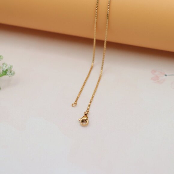 "Rose Gold Box Chain Necklace Sleek & Timeless Style, XPNL0133 - Picture 12 of 12